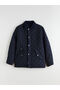 Esvab • Modern & Distinctive Regular Fit Velvet Roba Collar Suede Men's Coat - 7