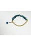 Natural Stone Bracelet with Real Apatite Stone – Unisex with Handmade Steel Apparatus - 6