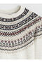 Crew Neck Patterned Women's Knitwear Sweater - 6