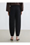 Black elastic waist women's pants from plus-store - 4