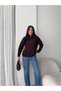 Women's Zippered Half Fisherman Hair Braid Sweater