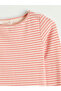 Lcw Dream Red Crew Neck Striped Women's Pajama Set - 7