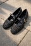 Women's Stylish Everyday Ballet Flats with Glittery Sequins and Buckle Detail - 8