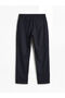 Mg Trend'En Navy Blue Elastic Waist Regular Fit Men's Trousers - 6