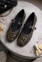 Women's Stylish Everyday Ballet Flats with Glittery Sequins and Buckle Detail - 8