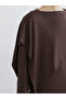 Lcw Everyday Brown Crew Neck Oversize Women's Tunic - 3