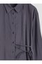 Lcw Modestgri Women's Shirt Tunic with Tie Detail - 6