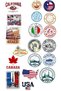 World Cities & Countries Themed Retro Sticker Set – 22X30 cm |   Laptop, Helmet, Cabinet Compatible - 3