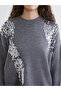 Esvab • Modern & Distinctive Zero Roba Collar Sequin Embroidered Women's Knitwear Sweater - 4