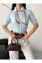 Women's Scarf Short Sleeve Premium Quality Sweater - 8