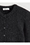 Lcw Vision Anthracite Crew Neck Wool Blend Women's Knitwear Cardigan - 6