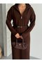 Women's Zippered Ribbed Detailed Knitwear Dress - 3
