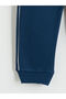Navy Blue Elastic Waist Boys Thick Jogger Sweatpants - 3
