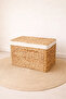 Wicker Water Hyacinth Covered Chest Model 51X37X34 Organizer/Organizer/Clothes Basket - 2