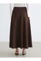 Brown Elastic Waist Suede Look Skirt from Guliis Store - 4