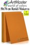 Orange Colored Cardboard 50X70 cm 5 Pieces 1 Pack Colored Hard Cardboard 1.0 mm Kindergarten Hobby Activity Book