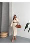 Women's Zippered Ribbed Detailed Knitwear Dress - 3