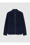 Rmz clothing end of season deals navy blue standard fit shirt collar velvet men's jacket