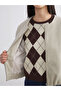 Two Mt Shop Quality Lcw Vision Beige Cashmere Plain Loose & Baggy Women's Jacket - 4