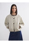 Two Mt Shop Quality Lcw Vision Beige Cashmere Plain Loose & Baggy Women's Jacket