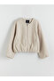 Two Mt Shop Quality Lcw Vision Beige Cashmere Plain Loose & Baggy Women's Jacket - 6