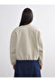 Two Mt Shop Quality Lcw Vision Beige Cashmere Plain Loose & Baggy Women's Jacket - 5