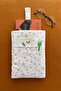 Linen Book Cover with Pockets Polka Dot Patterned Book Lover Gift