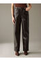 Lcw Vision Standard Fit Women's Leather-Look Pants - 5