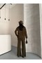 Women's Crew Neck Sweater Pants Bottom-Top Knitwear Set - 8