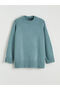 Lcw Modest Green Crew Neck Oversize Women's Knitwear Tunic - 5