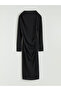 Esvab • Modern & Distinctive Stand Collar Shiny Look Gathered Dress - 6