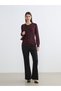 Plum Crew Neck Women's Knitwear Cardigan - 2