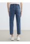 Slim Fit Women's Jean Trousers with Elastic Waist - 4
