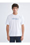 White crew neck Printed combed cotton men's t-shirt from plus-store