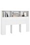 Headboard Cabinet White 140x19x103.5 cm - 2
