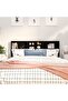 Headboard Cabinet Black 180x19x103.5 cm