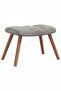 Rocking Chair with a Stool Light Grey Velvet - 7