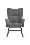 Rocking Chair Dark Grey Velvet - 2