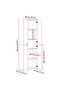 Office Cabinet White 60x32x190 cm Engineered Wood - 3