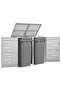 Double Wheelie Bin Shed 138x77.5x112.5 cm Stainless Steel
