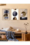 Circular and Linear Poster 3 Pieces Wooden Framed Painting Act - 3
