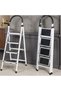 4-Step Foldable Anti-Slip Home Step Ladder with Wide Pedals