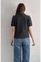 Soft Textured Wool Blend Knit Cardigan with Jean Collar - 6