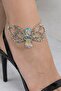 Silver Color Hologram Stone Detailed Design Anklet