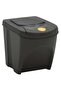 Stackable Garbage Bin Boxes 4 pcs Grey 100 L Polypropylene - 4