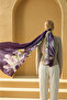 Mira Cotton Silk Shawl 70*190 cm - Purple