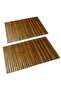 2 pcs Acacia Bath Mat 80 x 50 cm