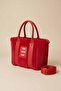 Women's Plush Small Hand and Shoulder Bag - Teddy (33X22X12 cm) - 5