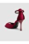 Bodro Velvet Ankle Buckle Heeled Women's Shoes - 5