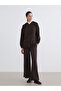 Two Mt Shop Quality Lcw Modest Brown Interlock Plain Loose & Baggy Women's Sweatpants
